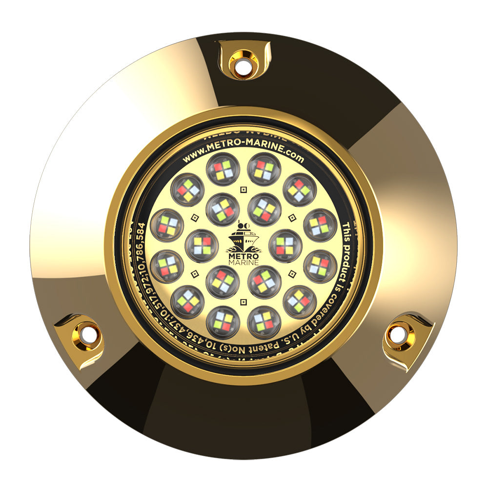 Metro Marine HighOutput Submersible Underwater Light wIntelligent Full Spectrum LEDs RGBW 90 Beam FBMR1FS90