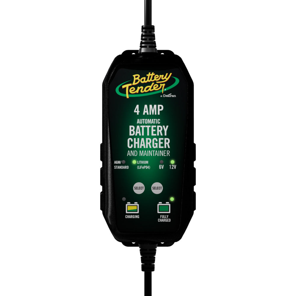 Battery Tender 6V12V 4A Lead Acid Lithium Selectable Battery Charger 0220209BTWH