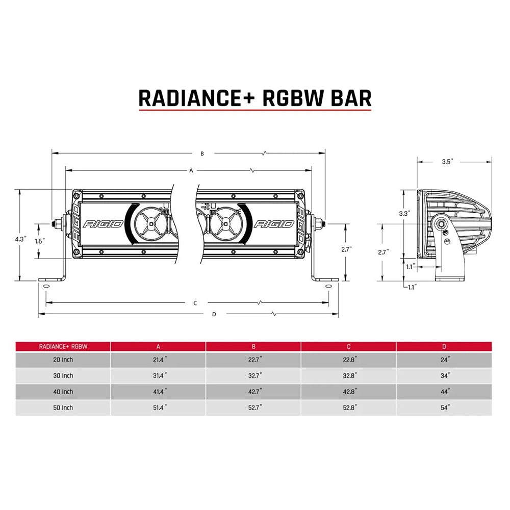 RIGID Industries Radiance 40 Light Bar RGBW 240053