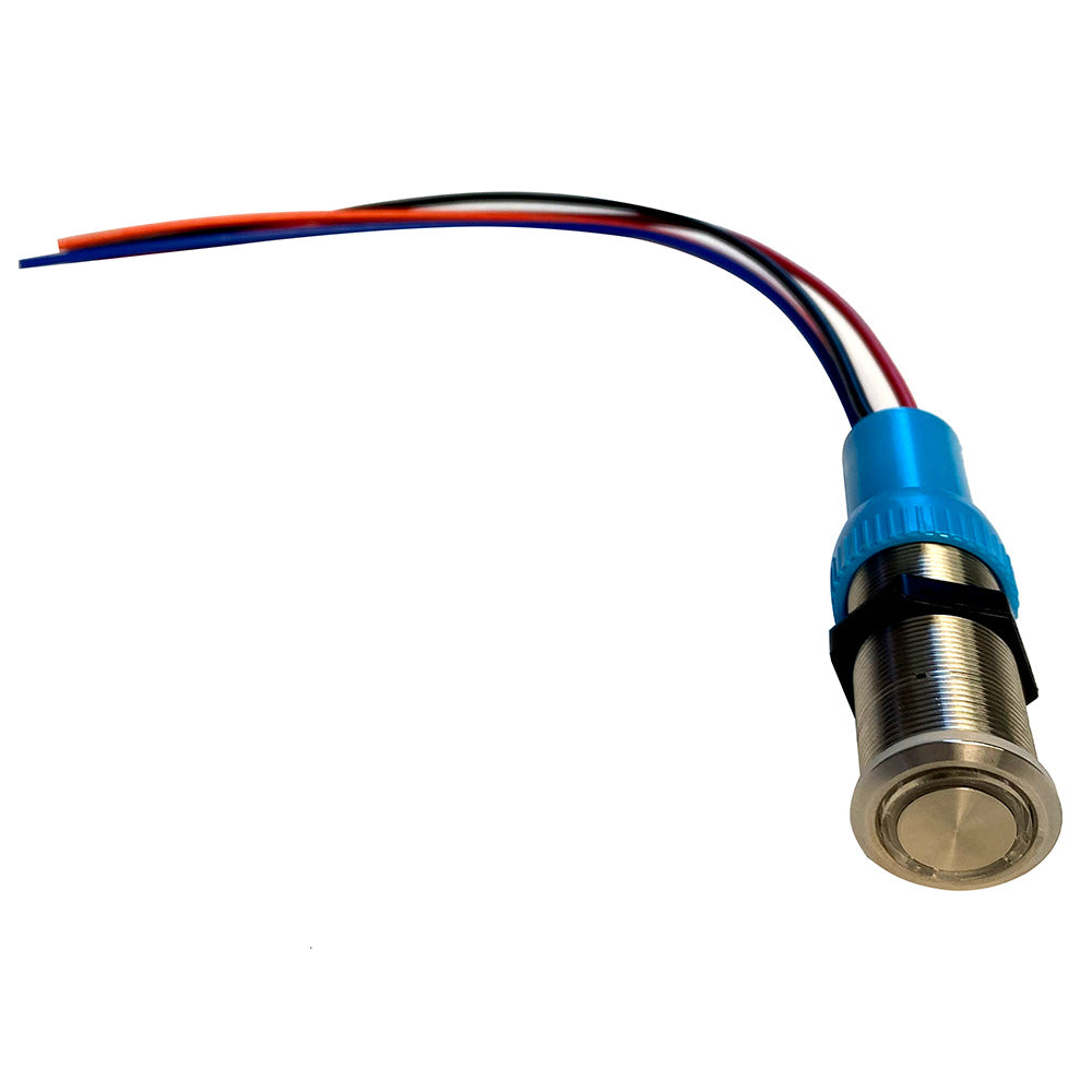 Bluewater 19mm Push Button Switch OFFONON NavAnc Contact BlueGreenRed LED 1 Lead 905731141