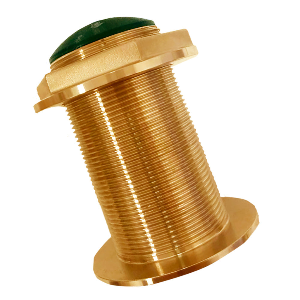 Echonautics Bronze LowProfile ThruHull HighFrequency CHIRP Transducer 600W 18 Tilt 130210kHz BT70H60018