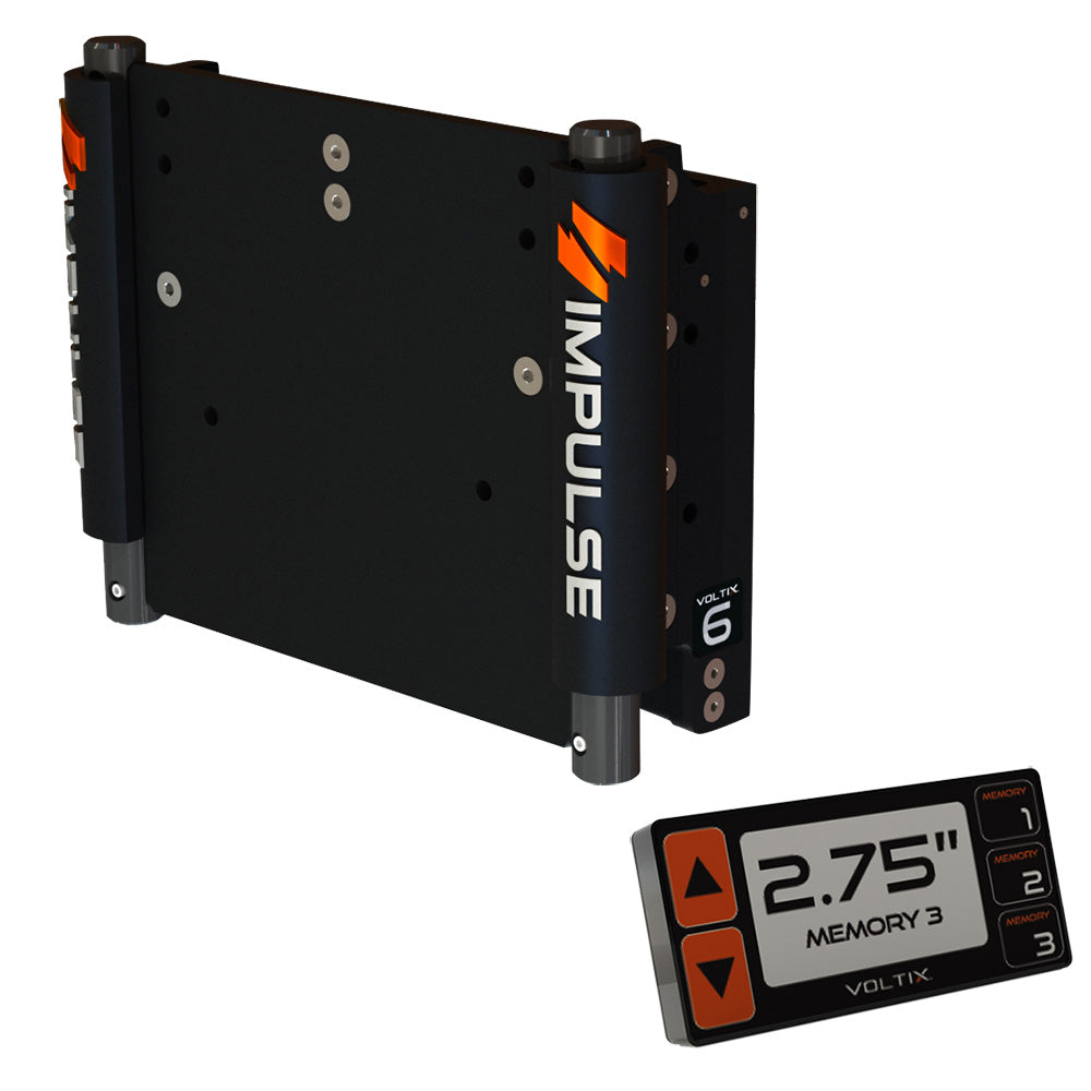 IMPULSE 6 Set Back Electric Jack Plate wSmart Control Black Anodized 75050B