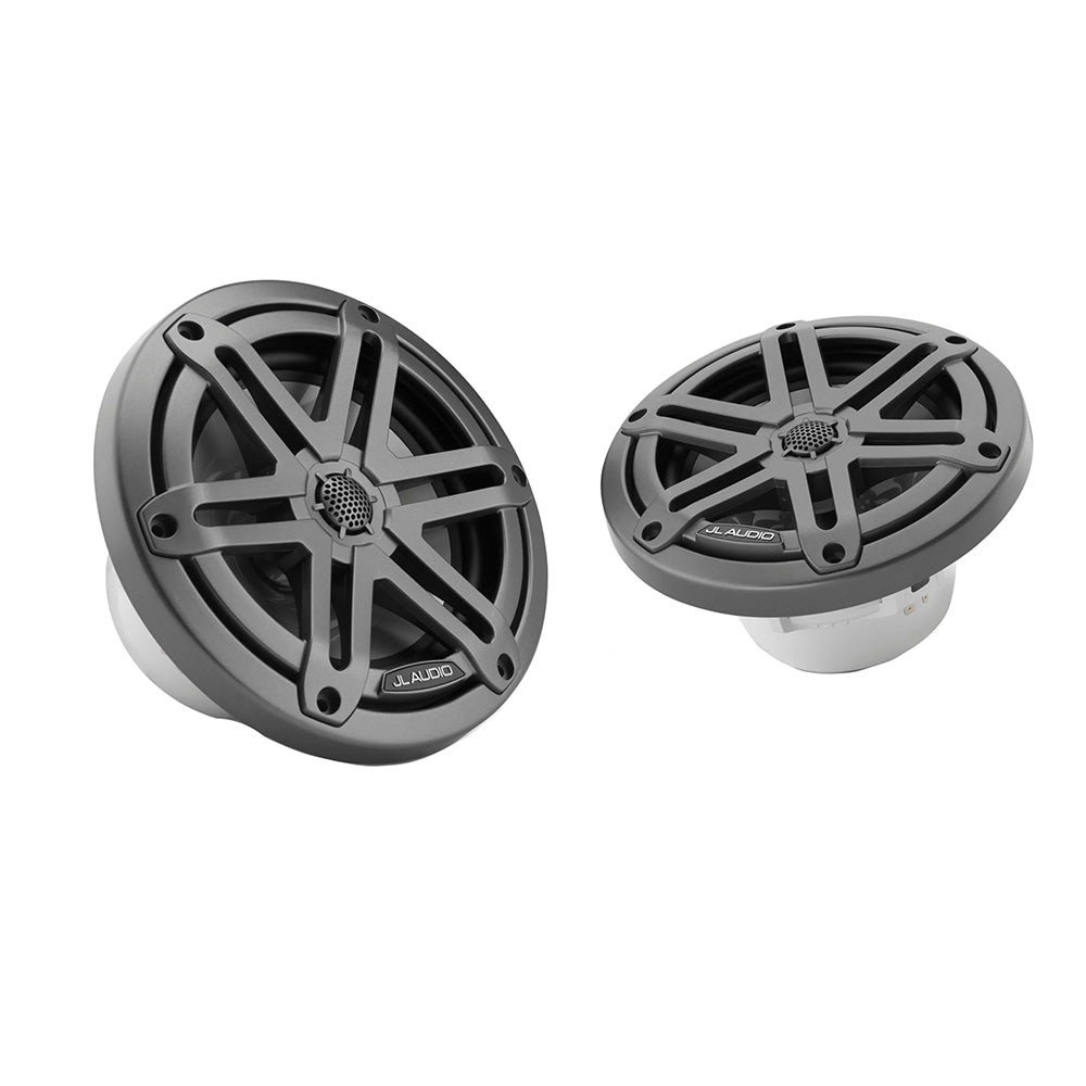 JL Audio M3 Series 65 Marine Coaxial Speakers wGrey Metallic Sport Grilles M3650XSGm 0100306100