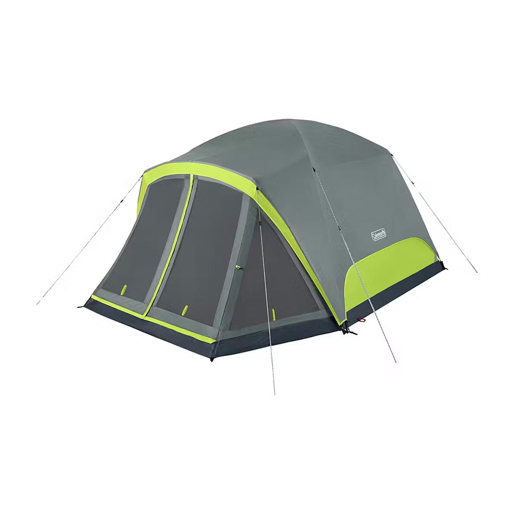 Coleman 6Person Skydome Camping Tent wScreen Room Rock Grey 2207041