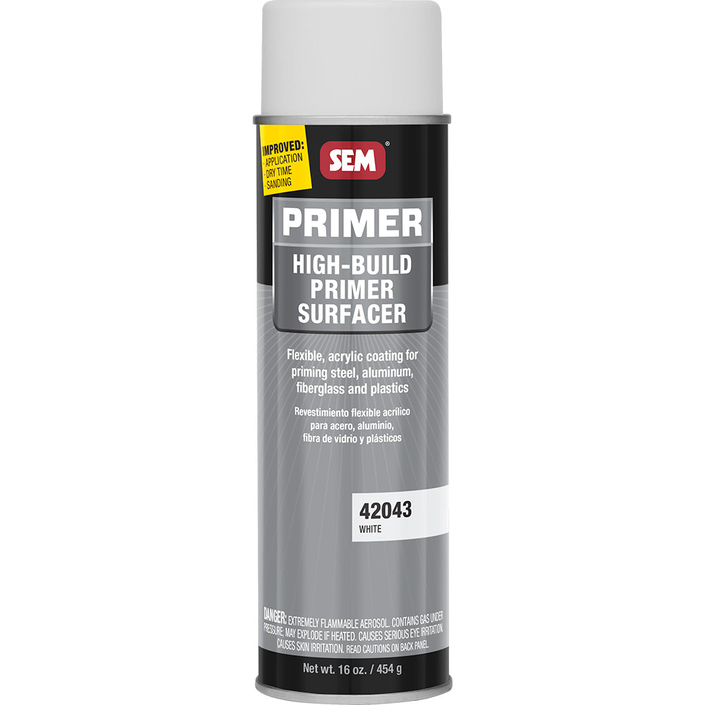 SEM HighBuild Primer Surfacer 20oz Aerosol Can White 42043