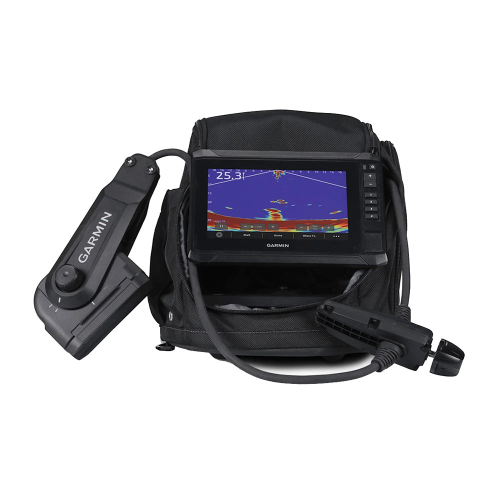 Garmin Panoptix PS22IF Ice Fishing Bundle wECHOMAP UHD2 73sv Panoptix PS22IF Transducer PoleFree Transducer Rotation