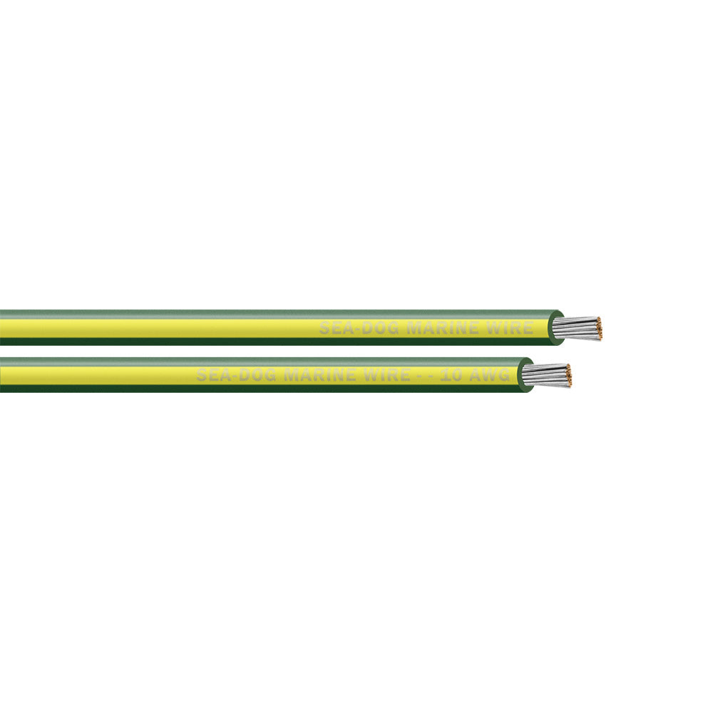 SeaDog 10 AWG GreenYellow Stripe Primary Wire 100 8010142