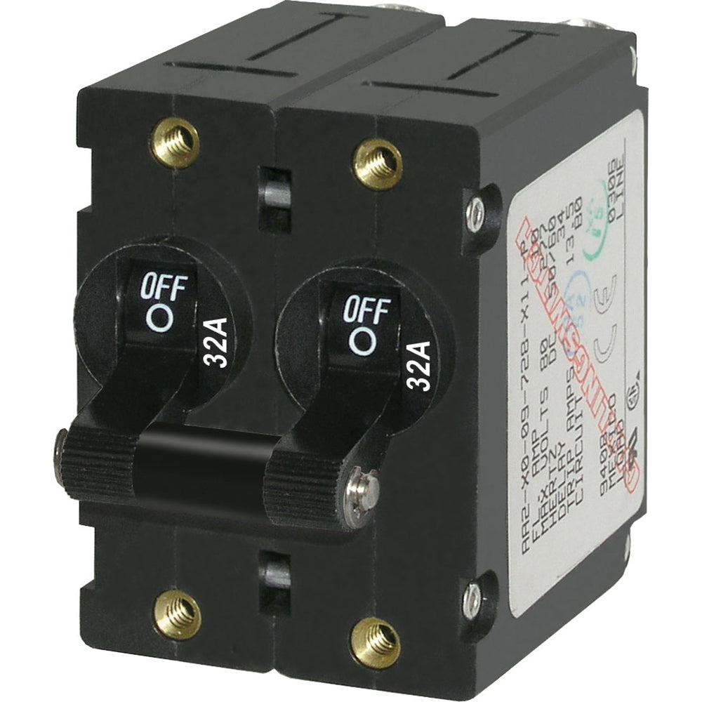 Blue Sea 7349 ASeries Double Pole Toggle 32A Black 7349