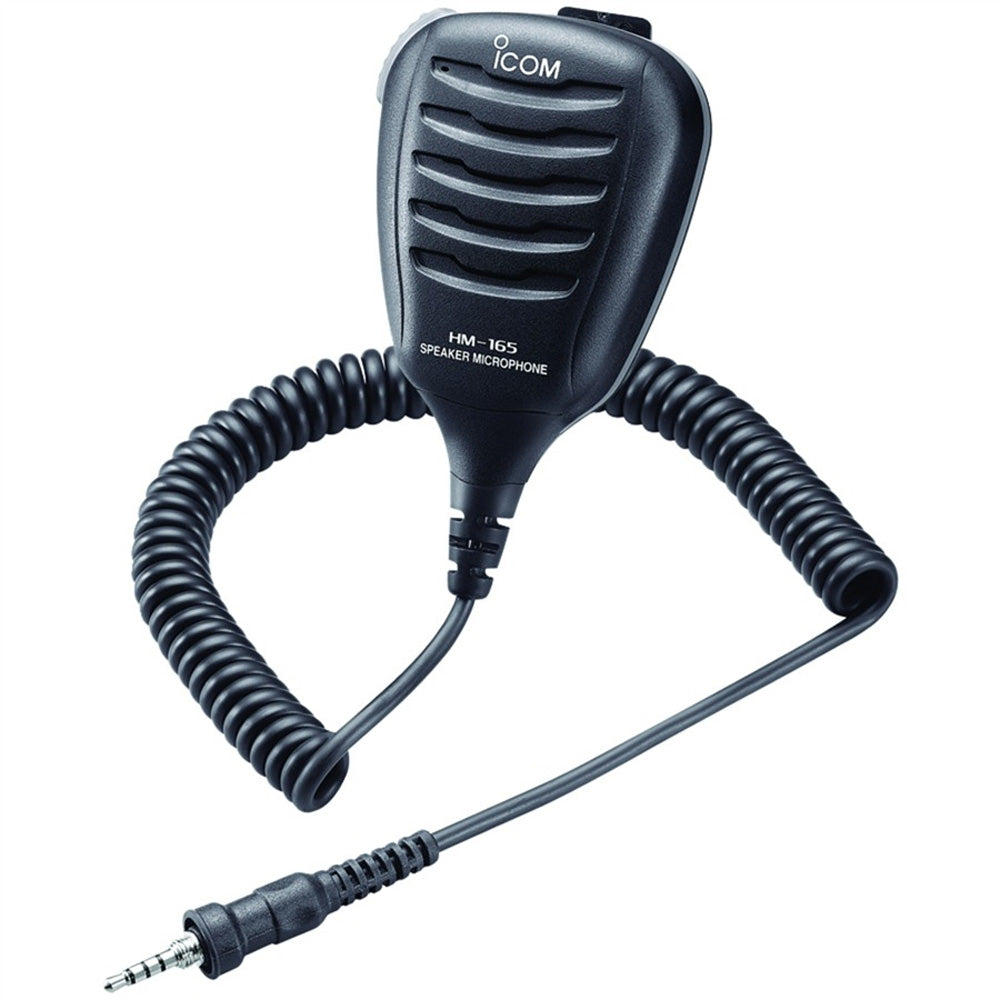Icom HM165 Speaker Mic wAlligator Clip Waterproof HM165