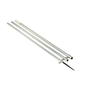 Lees 12 MKII Bright Silver Pole wBlack Spike 1 38 OD AO8712CR