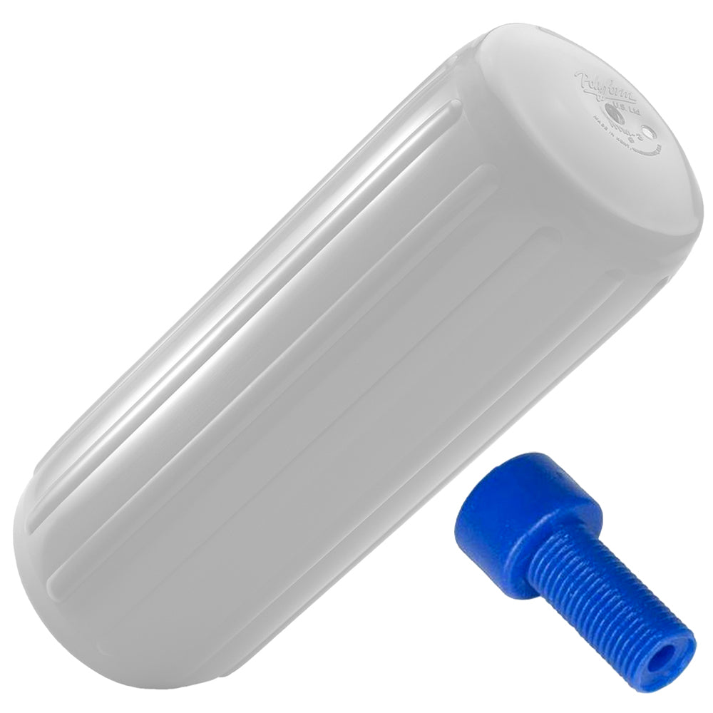 Polyform HTM1 Fender 63 x 155 White wAdapter HTM1 WHITE WAIR ADAPTER