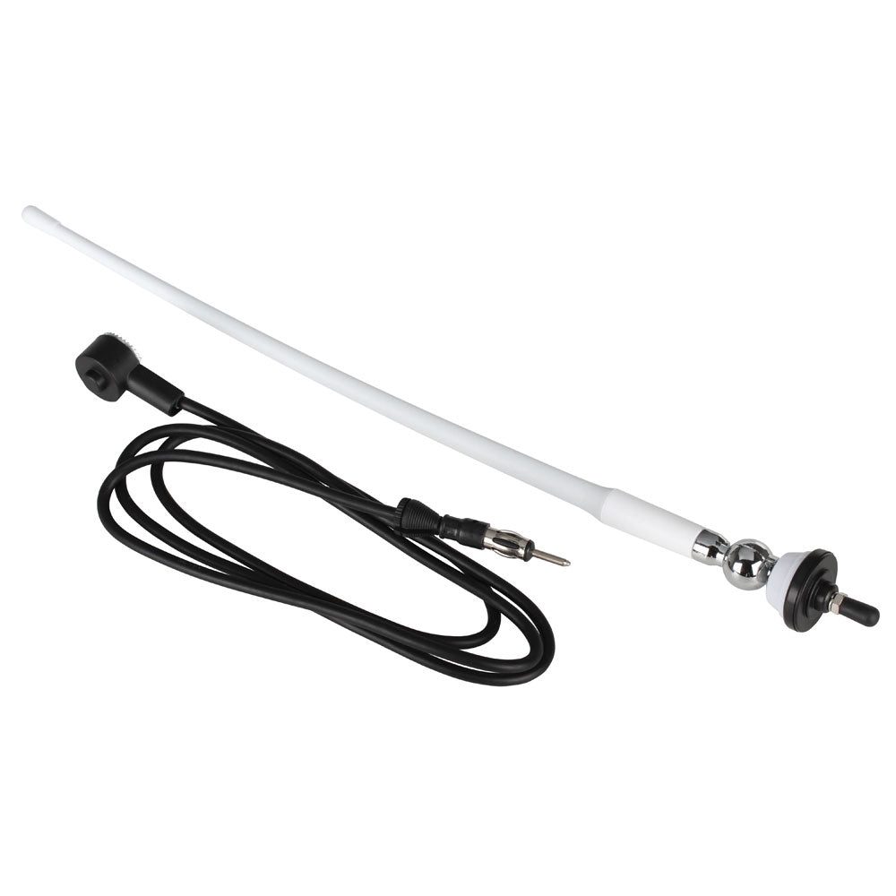 Boss Audio MRANT12W AMFM Rubber Antenna White MRANT12W