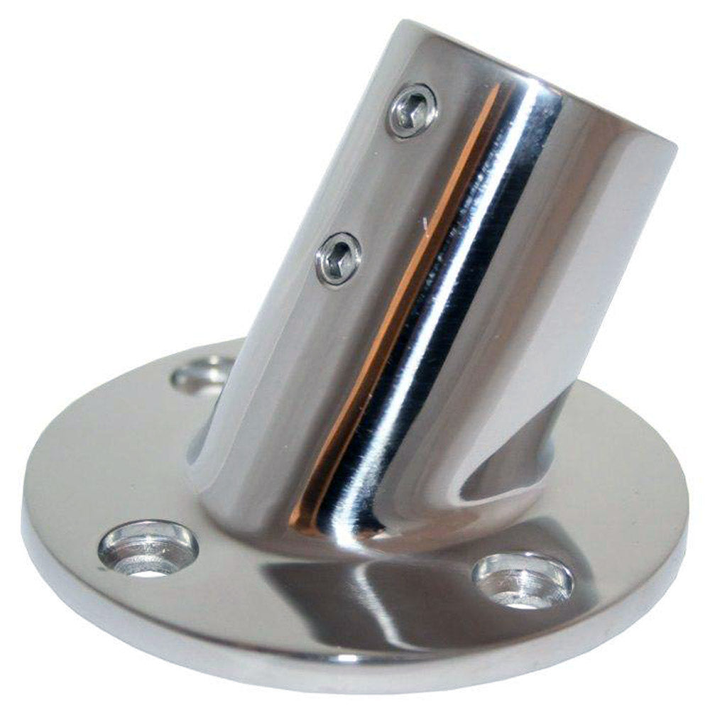 Whitecap OD 60 Degree Round Base SS Rail Fitting 6040C