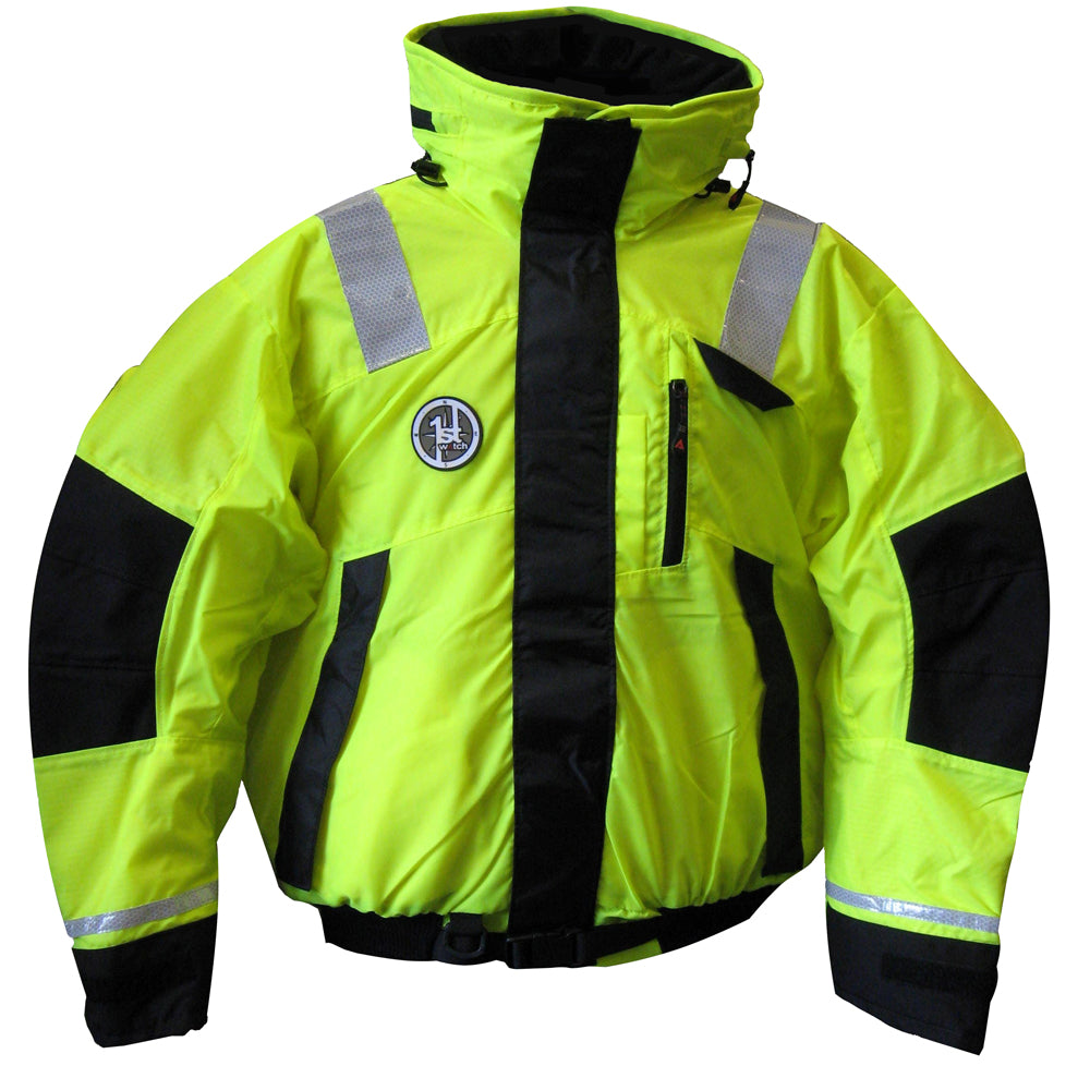 First Watch AB1100 Flotation Bomber Jacket HiVis YellowBlack XXL AB1100HVXXL