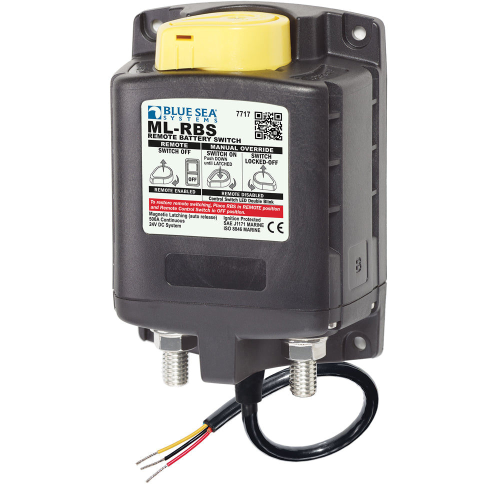 Blue Sea 7717 MLRBS Remote Battery Switch wManual Control AutoRelease 24V 7717