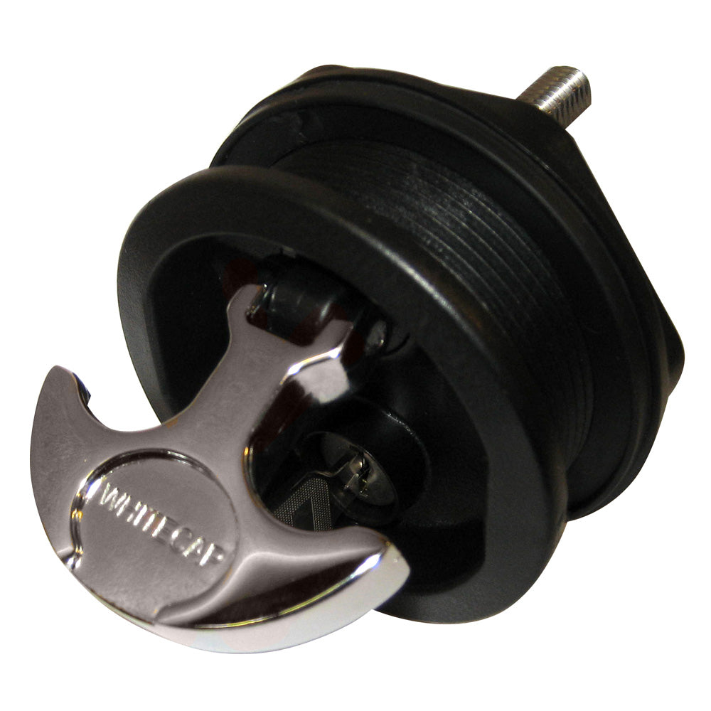 Whitecap THandle Latch Chrome Plated ZamacBlack Nylon Locking Freshwater Use Only S0226BC