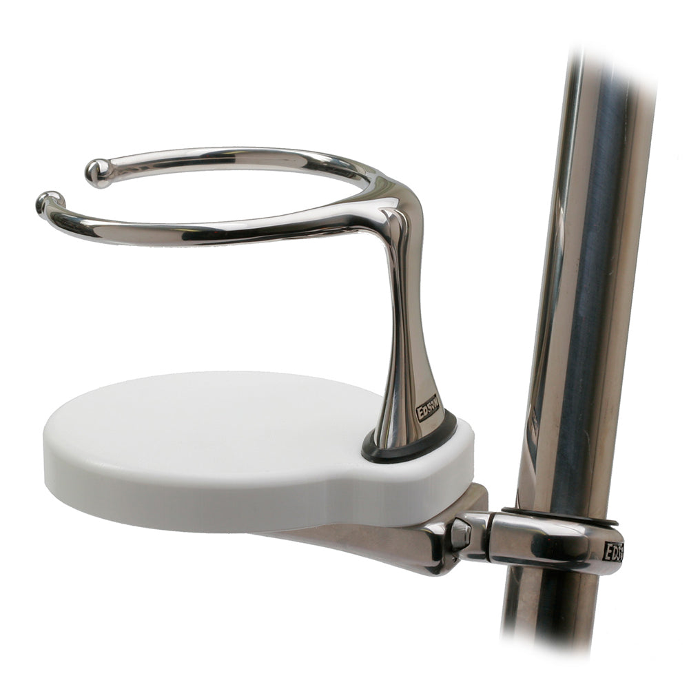 Edson ClampOn Drink Holder Single White Poly 878WH1125