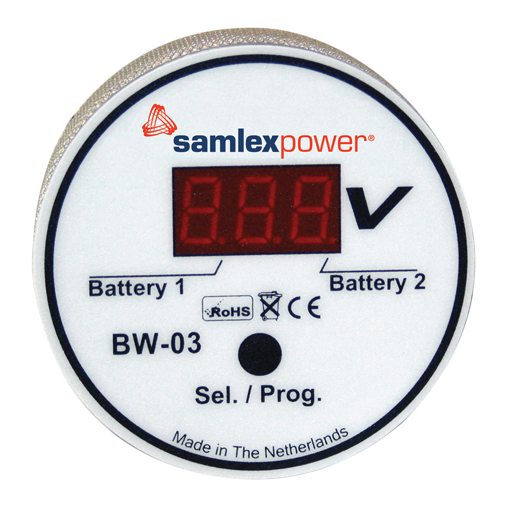 Samlex Dual Battery Monitor 12V or 24V Auto Detection BW03