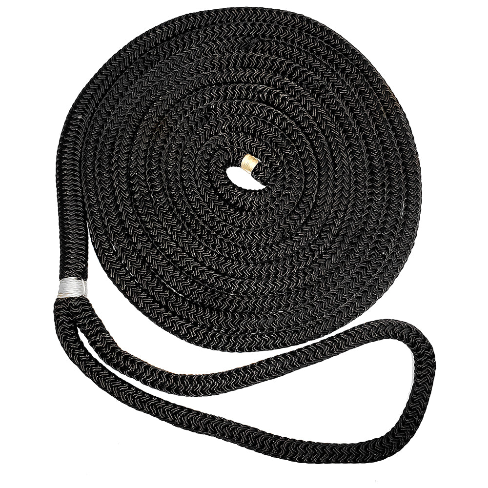 New England Ropes 34 Double Braid Dock Line Black 25 C50542400025