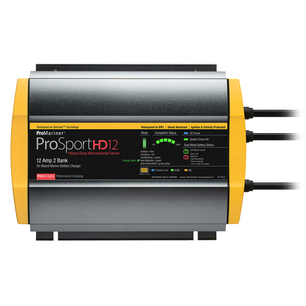 ProMariner ProSportHD 12 Gen 4 12 Amp 2 Bank Battery Charger 44012
