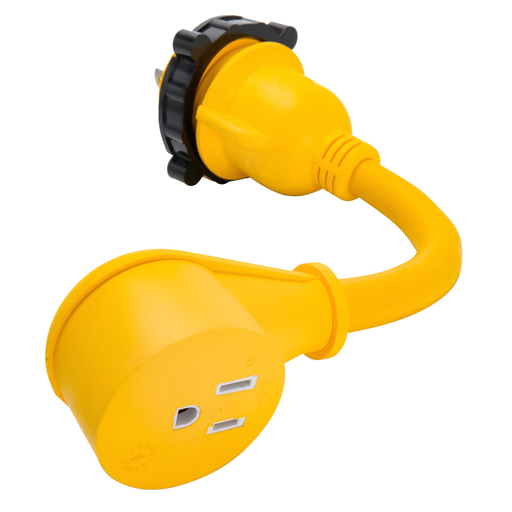 Camco 30AM15AF Power Grip Marine 12 Dogbone MLocking90F Adapter 55616