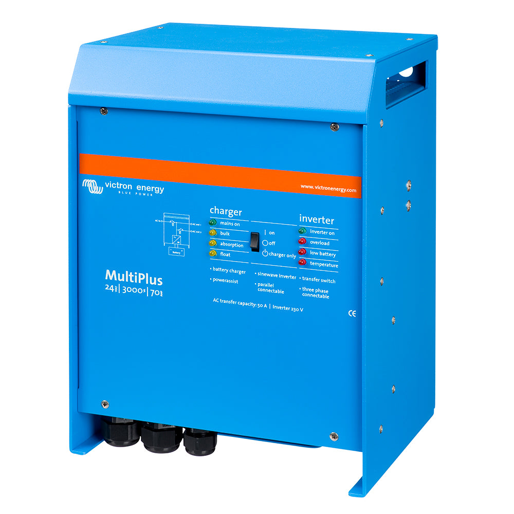 Victron MultiPlus InverterCharger 24VDC 3000VA 120VAC w 70AMP Battery Charger 50AMP Transfer Switch PMP243021102