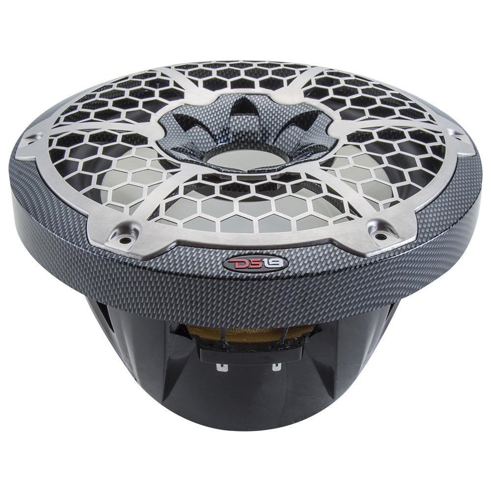 DS18 HYDRO 10 Subwoofer wRGB Lights 600W Carbon Fiber CF10SUB