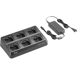 Icom 6 Gang Charger wAC Adapter fM85 M85IS BC2141