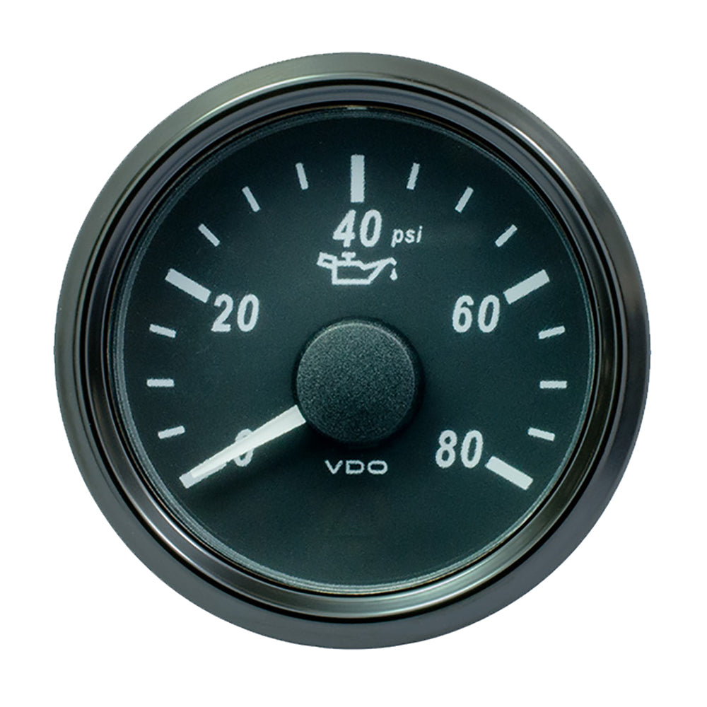 VDO SingleViu 52mm 2116 Oil Pressure Gauge 80 PSI 0180 Ohm A2C3833190030