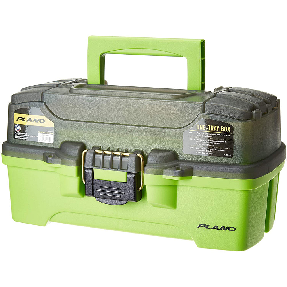 Plano 1Tray Tackle Box wDual Top Access Smoke Bright Green PLAMT6211