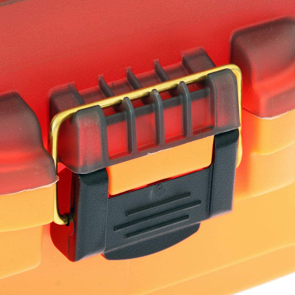 Plano 2Tray Tackle Box wDual Top Access Smoke Bright Orange PLAMT6221