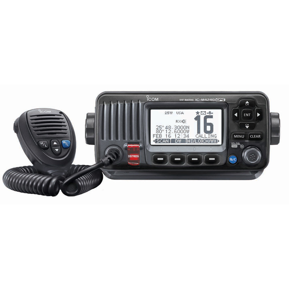 Icom M424G Fixed Mount VHF wBuiltIn GPS Black M424G 41