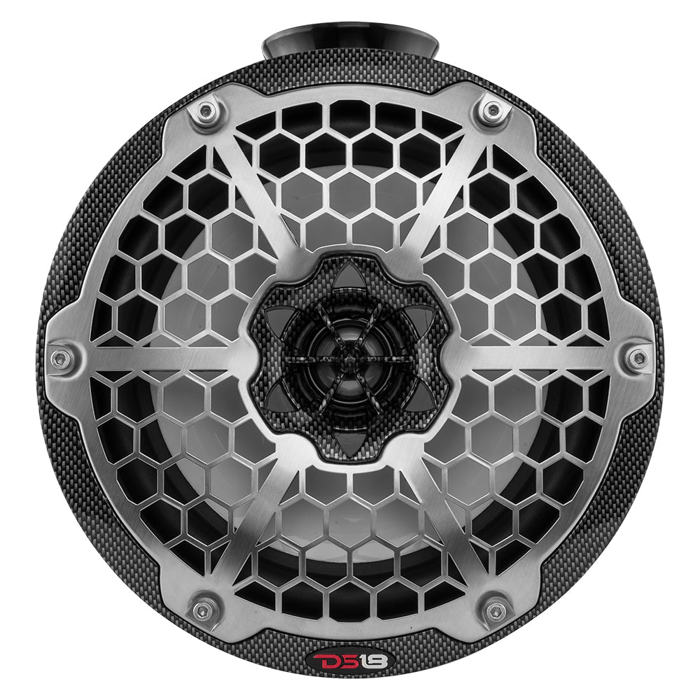 DS18 HYDRO 8 Compact Wakeboard Pod Tower wRGB Light 375W Black Carbon Fiber CFPS8