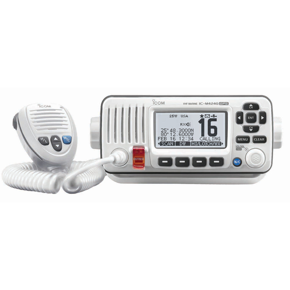 Icom M424G VHF Radio wBuiltIn GPS White M424G 42