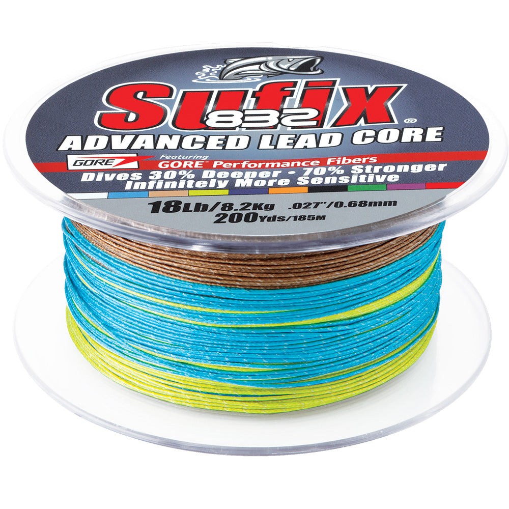 Sufix 832 Advanced Lead Core 18lb 10Color Metered 200 yds 658218MC