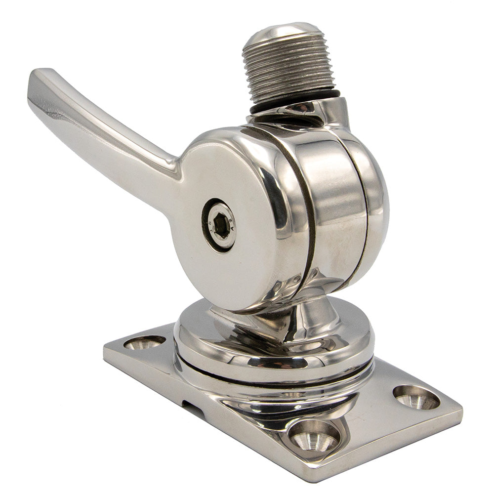 Shakespeare 6187 Sleek Compact Stainless Steel Rotatable 4Way Ratchet Mount 6187