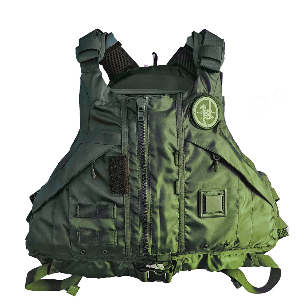 First Watch AV1000 Kayak Style Duty PFD Green ML AV1000GNML
