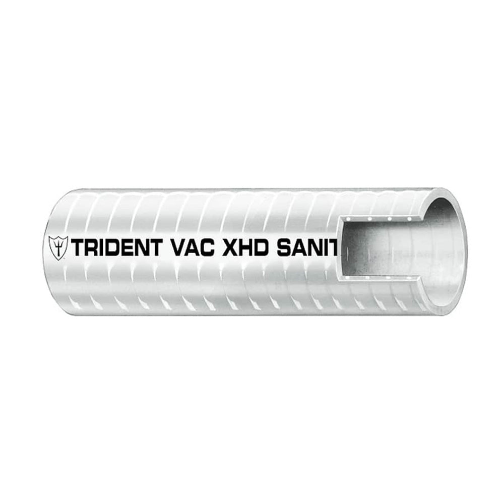 Trident Marine 1 x 50 Box VAC XHD Sanitation Hose Hard PVC Helix White 1481006