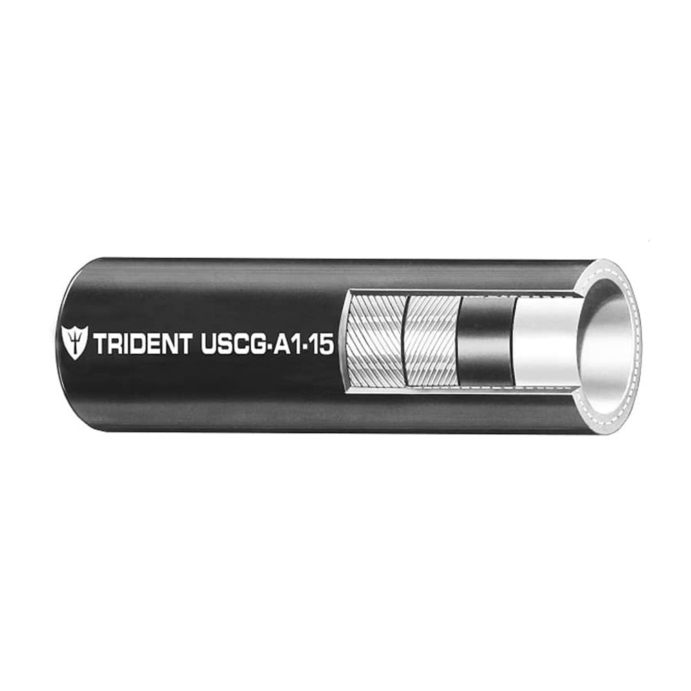 Trident Marine 38 x 50 Boxed Low Permeation Type A115 Fuel Line Hose Black 3650386