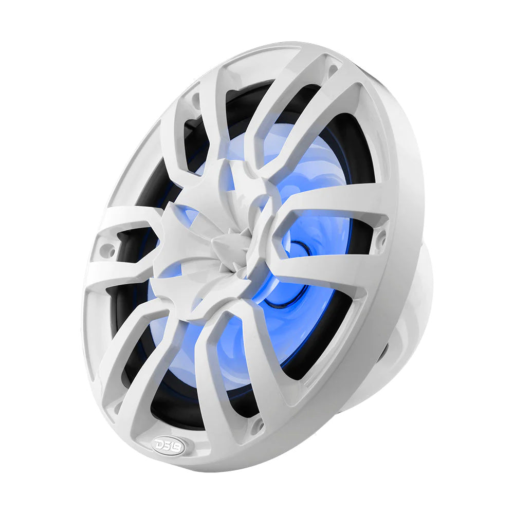 DS18 HYDRO 10 2Way Marine Speakers wBullet Tweeters Integrated RGB LED Lights White NXL10WH