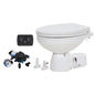 Jabsco Quiet Flush E2 Raw Water Toilet Regular Bowl  12V  Soft Close Lid 382454192RSP
