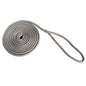 New England Rope 34 x 25 Nylon Double Braid Dock Line  Grey 50582400025