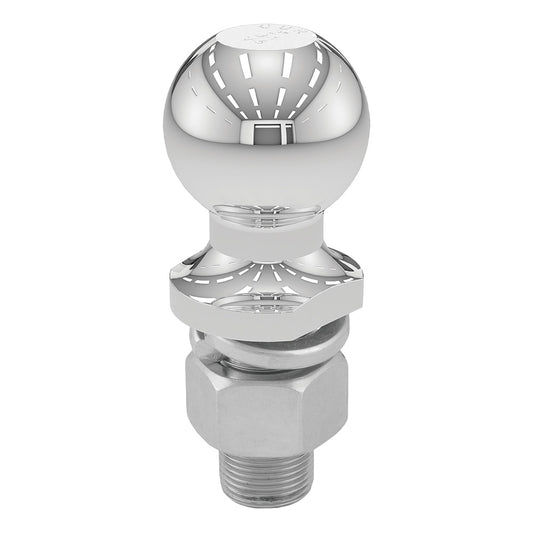 CURT 2 Trailer Ball  1 x 218 Shank  7500 lbs  Chrome 40037