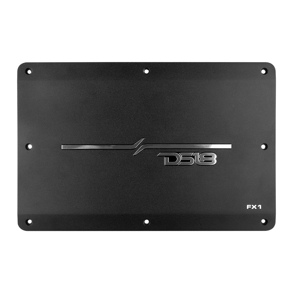 DS18 FlushSurface Mount 1Channel Monoblock Class D Amplifier wAcrylic Cover  1x900W RMS  1 Ohm FX1