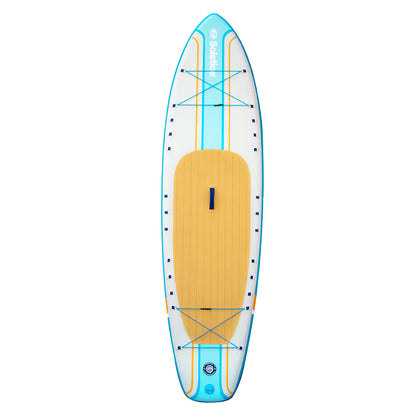 Solstice Watersports 106 Rambler Inflatable StandUp PaddleboardKayak 2In1 Kit wSeat  Convertible Paddle  Orange 36201