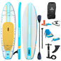 Solstice Watersports 106 Rambler Inflatable StandUp PaddleboardKayak 2In1 Kit wSeat  Convertible Paddle  Orange 36201