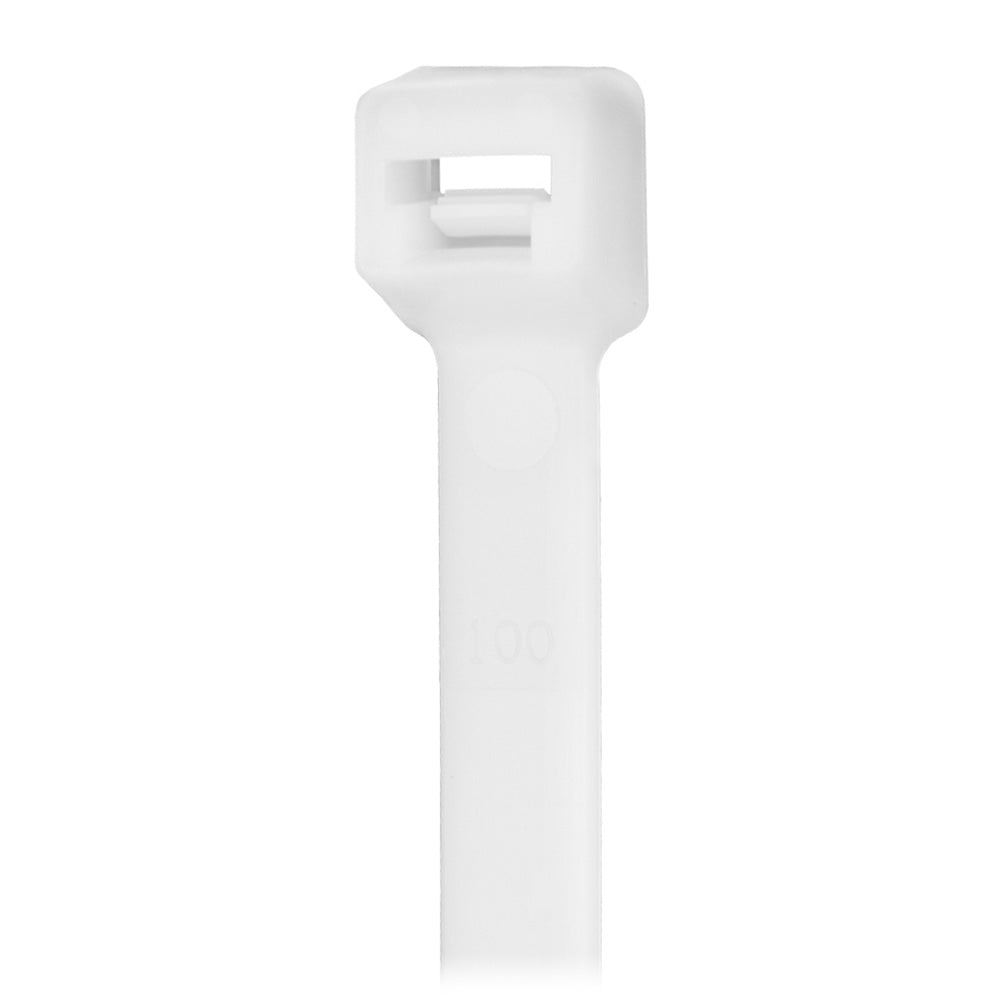 Pacer 4 Cable Tie  Natural Color  18lb Tensile Strength  1 Bundle Diameter  100 Piece Bag CT1M100