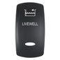 Pacer Actuator  LIVEWELL fV Series Contura Switches  Black  Laser Etched TopBottom Light EV2LELVWL