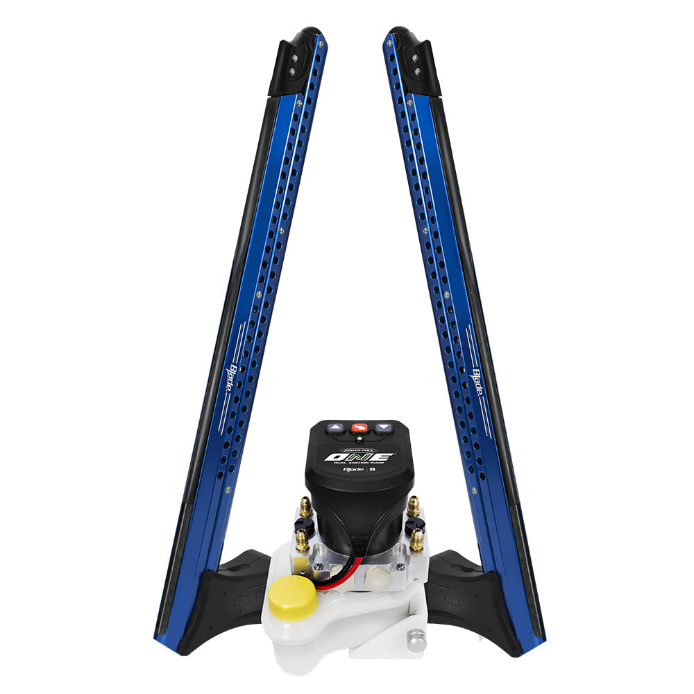 PowerPole Blade ONE Pump BLS Shallow Water Anchor System  8  Dual Blade  Blue PP2BLS8BL