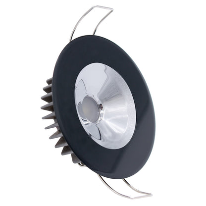 Lumitec Illusion Flush Mount LED Down Light  Spectrum RGBW  Cool White  Black Housing  Chrome Reflector 117167